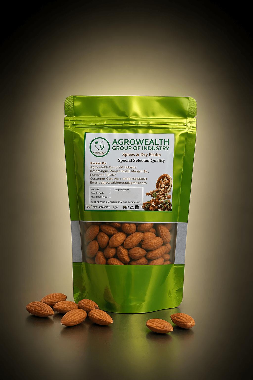 Almonds export packaging